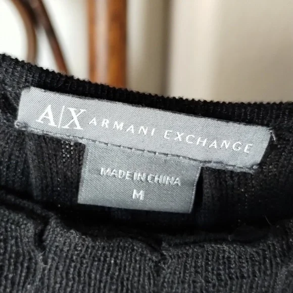 Armani Exchange black knitted little dress. Size M. - Picture 6 of 9